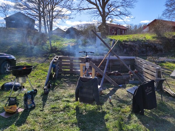Lamb being cooked